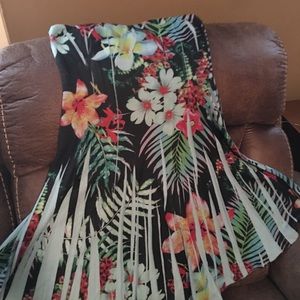 Strapless floral dress